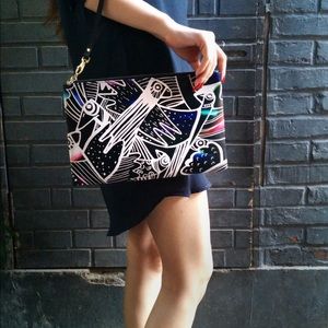 Inuit Print Clutch, multicolour